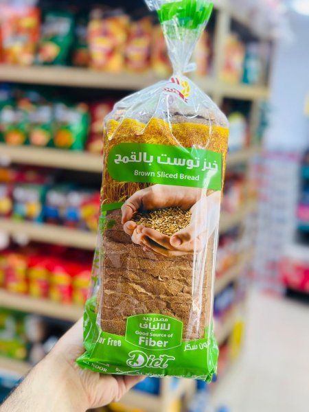 خبز توست بالقمح بدون سكر