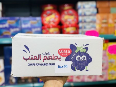 كرتونة شراب بطعم عنب